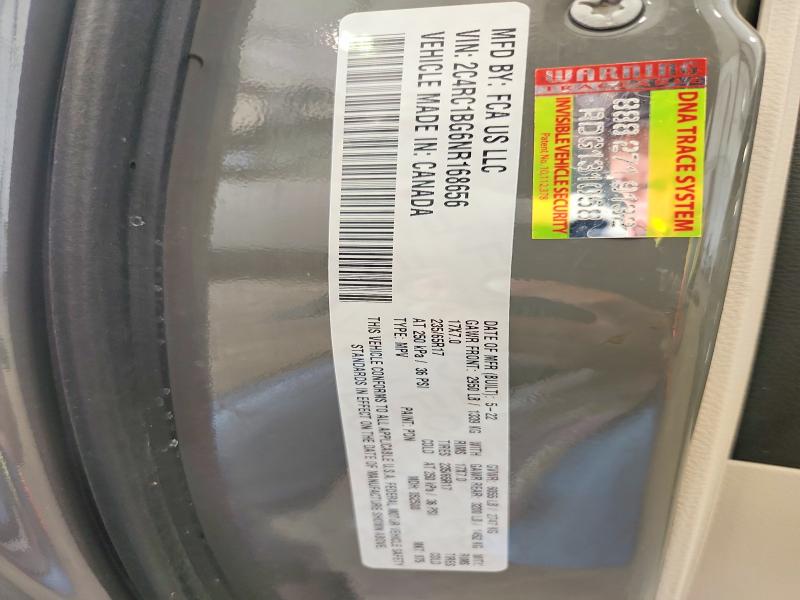 2022 Chrysler Pacifica მანქანა იყიდება აუქციონზე, vin: 2C4RC1BG6NR168656, აუქციონის ნომერი: 65279806