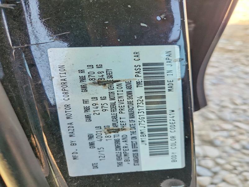 Aukcja sprzedaży 2016 Mazda 3, vin: JM1BM1J75G1317324, numer aukcji: 64075156