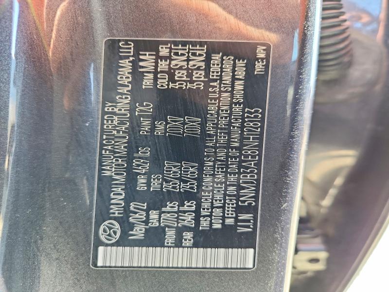 Продаж на аукціоні авто 2022 Hyundai Tucson, vin: 5NMJB3AE8NH128133, номер лоту: 64309286