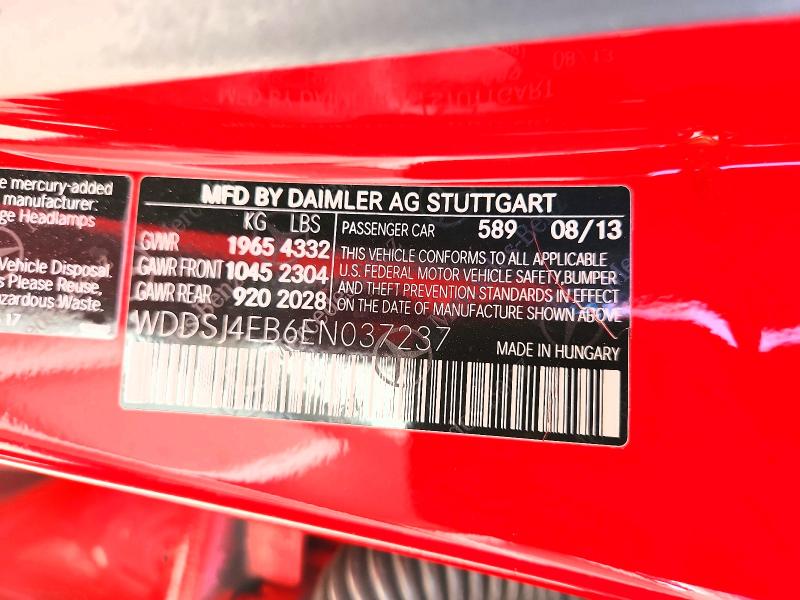 63373816 :رقم المزاد ، WDDSJ4EB6EN037237 vin ، 2014 Mercedes-benz Cla مزاد بيع