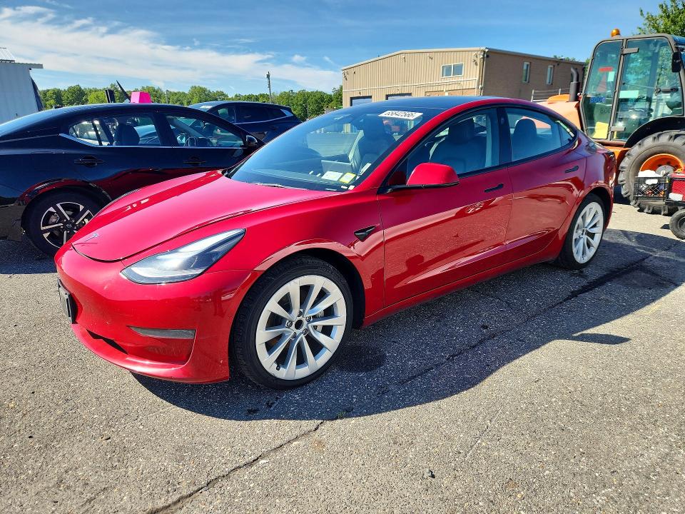 65842566 :رقم المزاد ، 5YJ3E1EA4NF185359 vin ، 2022 Tesla Model 3 مزاد بيع