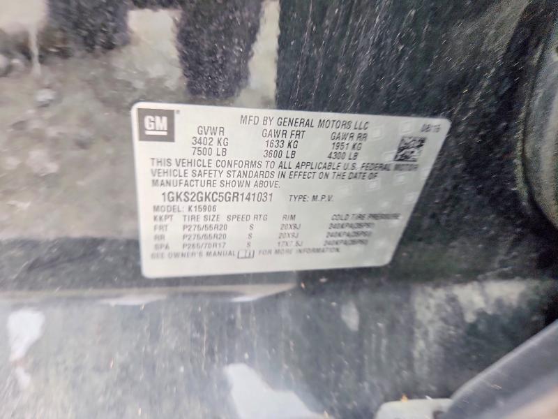 Aukcja sprzedaży 2016 Gmc Yukon Xl, vin: 1GKS2GKC5GR141031, numer aukcji: 64366796
