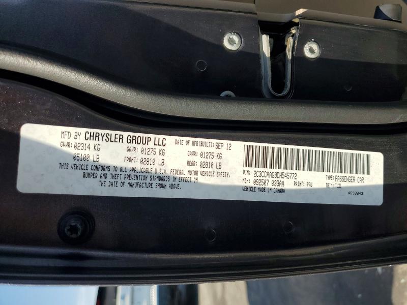 Auction sale of the 2013 Chrysler 300, vin: 2C3CCAAG9DH545772, lot number: 63261456