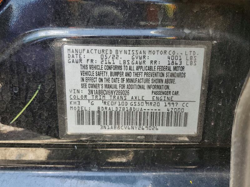 Aukcja sprzedaży 2022 Nissan Sentra, vin: 3N1AB8CV6NY269026, numer aukcji: 63680376