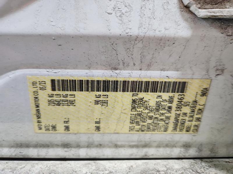 65117376 :رقم المزاد ، 1N4AA6APXGC380463 vin ، 2016 Nissan Maxima مزاد بيع
