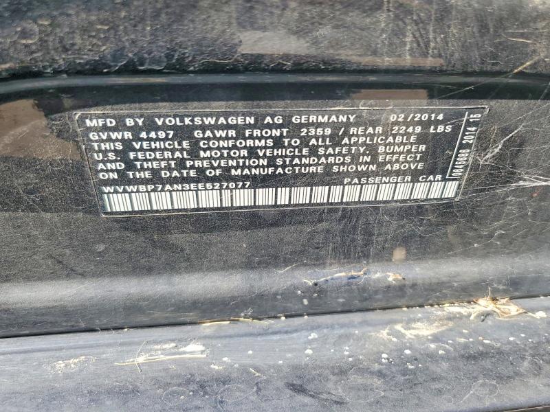 66309786 :رقم المزاد ، WVWBP7AN3EE527077 vin ، 2014 Volkswagen Cc مزاد بيع