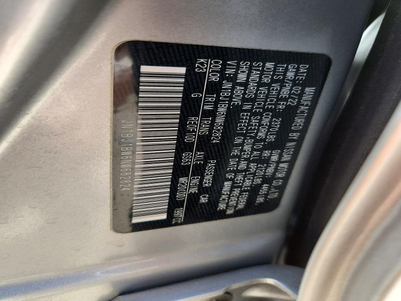 Продажа на аукционе авто 2022 Nissan Rogue Sport, vin: JN1BJ1BW6NW682824, номер лота: 65727966