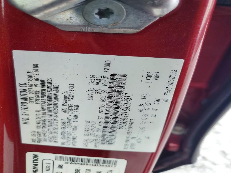 Продажа на аукционе авто 2016 Ford Fusion, vin: 3FA6P0K91GR364817, номер лота: 65028416