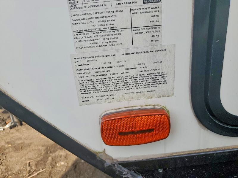 Продажа на аукционе авто 2020 Heartland North Trai, vin: 5SFNB2821LE438371, номер лота: 66931796