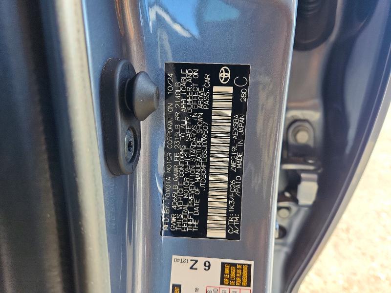 65317076 :رقم المزاد ، JTDBCMFE8SJ039507 vin ، 2025 Toyota Corolla Hybrid مزاد بيع