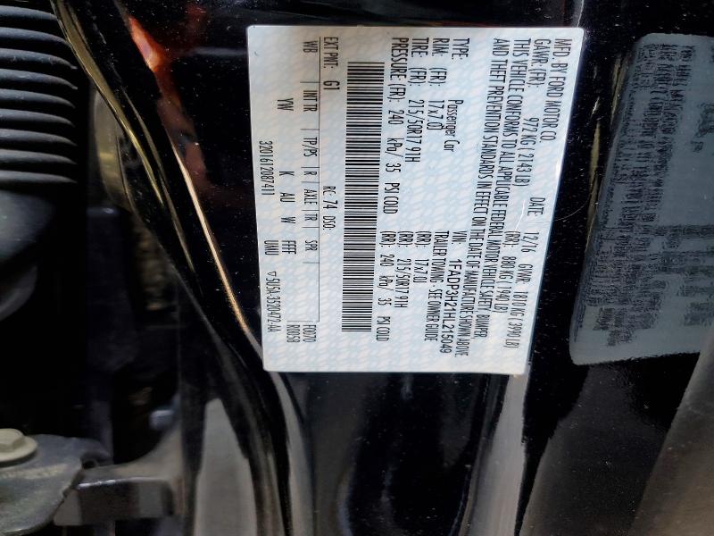 64148846 :رقم المزاد ، 1FADP3H21HL215049 vin ، 2017 Ford Focus مزاد بيع