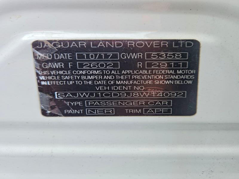 63494166 :رقم المزاد ، SAJWJ1CD9J8W14092 vin ، 2018 Jaguar Xj مزاد بيع