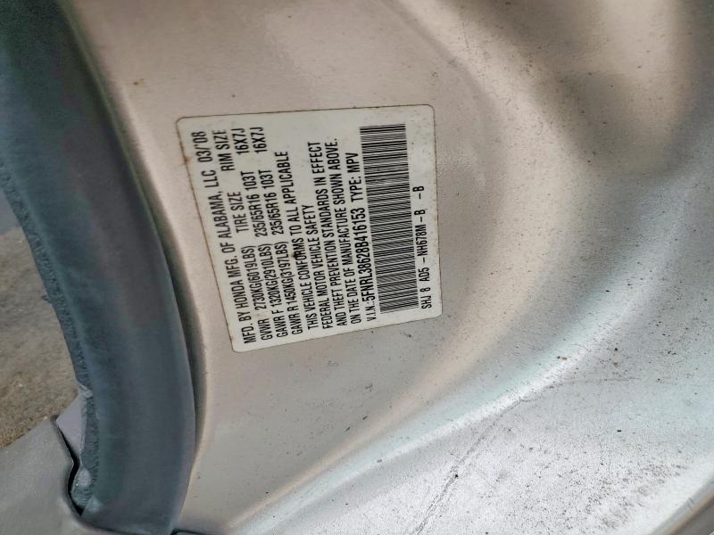 65918716 :رقم المزاد ، 5FNRL38628B416153 vin ، 2008 Honda Odyssey مزاد بيع