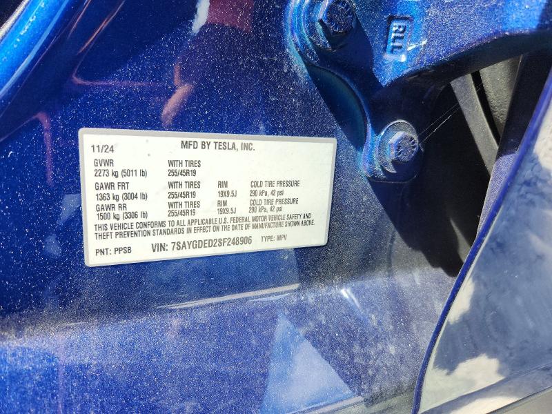 Aukcja sprzedaży 2025 Tesla Model Y, vin: 7SAYGDED2SF248906, numer aukcji: 64057276