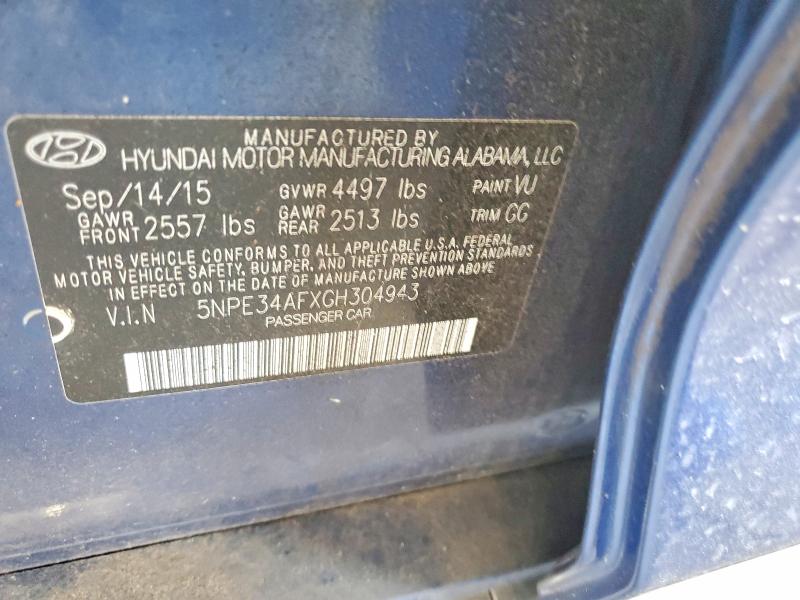 Продажа на аукционе авто 2016 Hyundai Sonata, vin: 5NPE34AFXGH304943, номер лота: 64241406