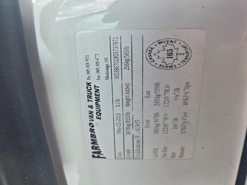 Продаж на аукціоні авто 2013 Mercedes-benz Sprinter, vin: WD3BE7CC9D5737872, номер лоту: 64327966