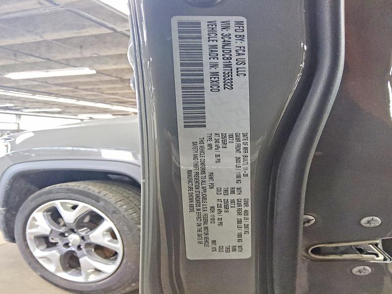 Продажа на аукционе авто 2021 Jeep Compass, vin: 3C4NJDCB1MT553322, номер лота: 65202716