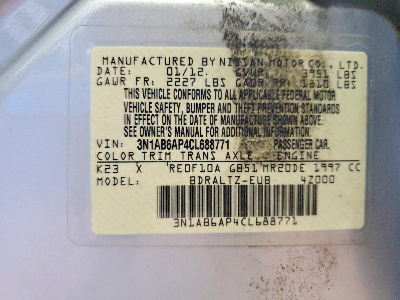 64402686 :رقم المزاد ، 3N1AB6AP4CL688771 vin ، 2012 Nissan Sentra مزاد بيع