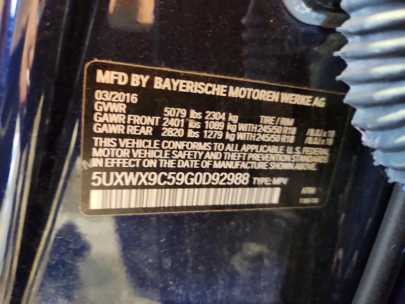 Продаж на аукціоні авто 2016 Bmw X3, vin: 5UXWX9C59G0D92988, номер лоту: 67160426
