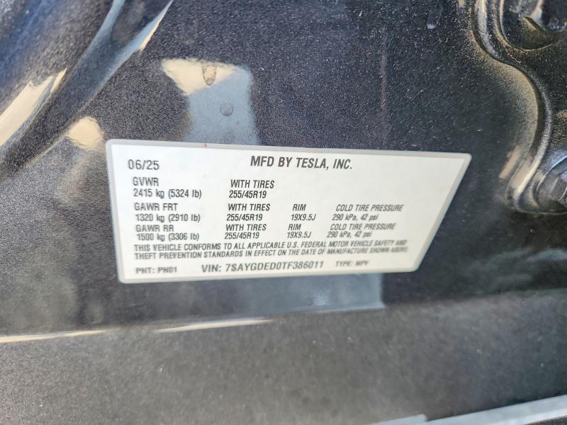 2026 Tesla Model Y მანქანა იყიდება აუქციონზე, vin: 7SAYGDED0TF386011, აუქციონის ნომერი: 64251326