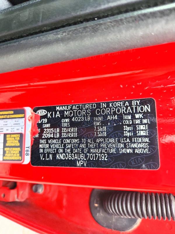 Aukcja sprzedaży 2020 Kia Soul, vin: KNDJ63AU6L7017192, numer aukcji: 64499206