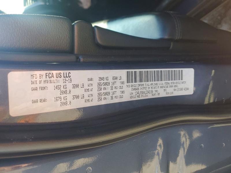 63712256 :رقم المزاد ، 1C4RJFBG4LC242150 vin ، 2020 Jeep Grand Cherokee مزاد بيع