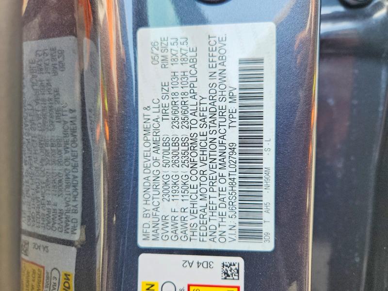 Aukcja sprzedaży 2026 Honda Cr-v, vin: 5J6RS5H84TL027949, numer aukcji: 63802266