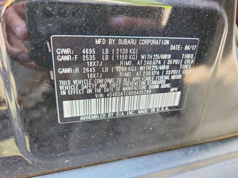 Aukcja sprzedaży 2017 Subaru Outback, vin: 4S4BSATC6H3435299, numer aukcji: 65012316