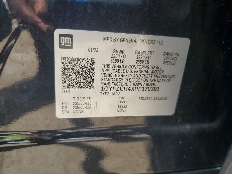 2023 Cadillac Xt4 მანქანა იყიდება აუქციონზე, vin: 1GYFZCR4XPF170391, აუქციონის ნომერი: 64776006
