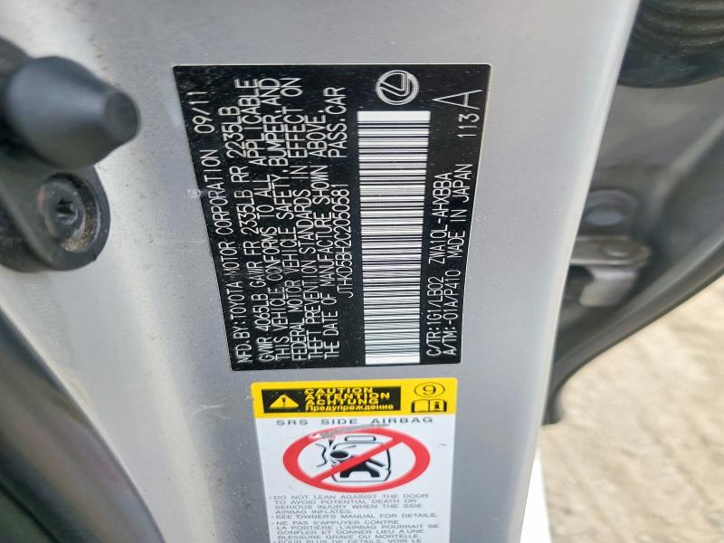 Aukcja sprzedaży 2012 Lexus Ct, vin: JTHKD5BH2C2050581, numer aukcji: 66919706