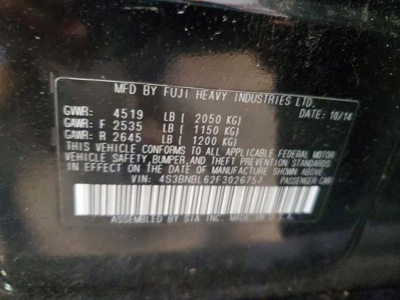 Aukcja sprzedaży 2015 Subaru Legacy, vin: 4S3BNBL62F3026757, numer aukcji: 63365016