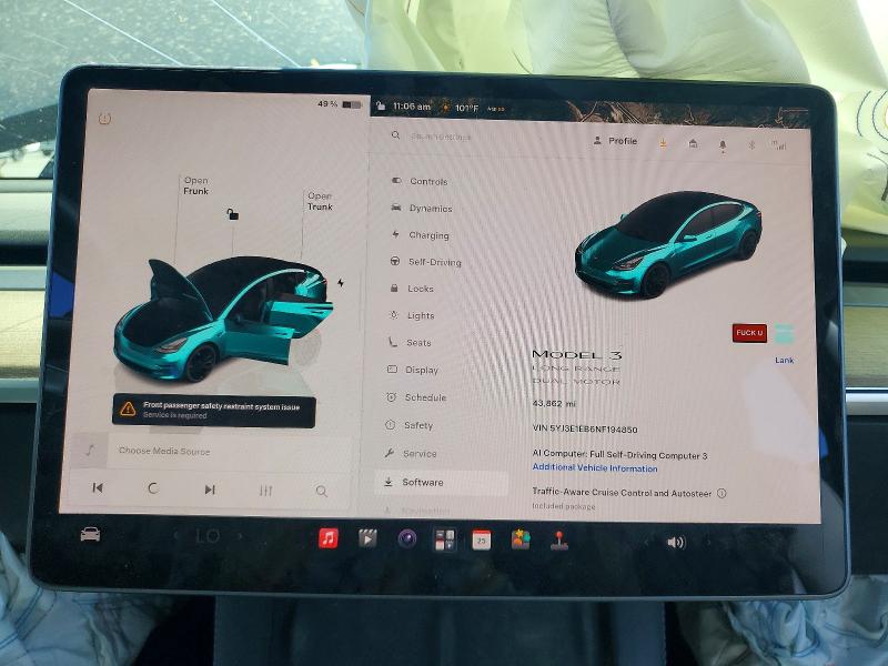 Продаж на аукціоні авто 2022 Tesla Model 3, vin: 5YJ3E1EB6NF194850, номер лоту: 66649536