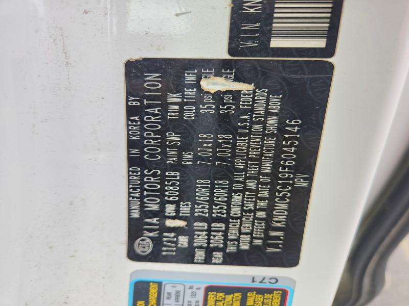Aukcja sprzedaży 2015 Kia Sedona, vin: KNDMC5C19F6045146, numer aukcji: 65967586