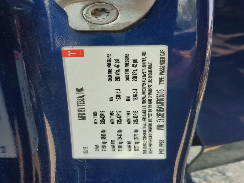 63608086 :رقم المزاد ، 5YJ3E1EA1JF076013 vin ، 2018 Tesla Model 3 مزاد بيع