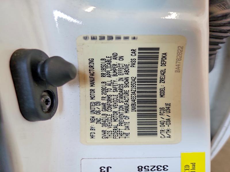 Auction sale of the 2010 Toyota Corolla, vin: 1NXBU4EE3AZ195042, lot number: 63765956