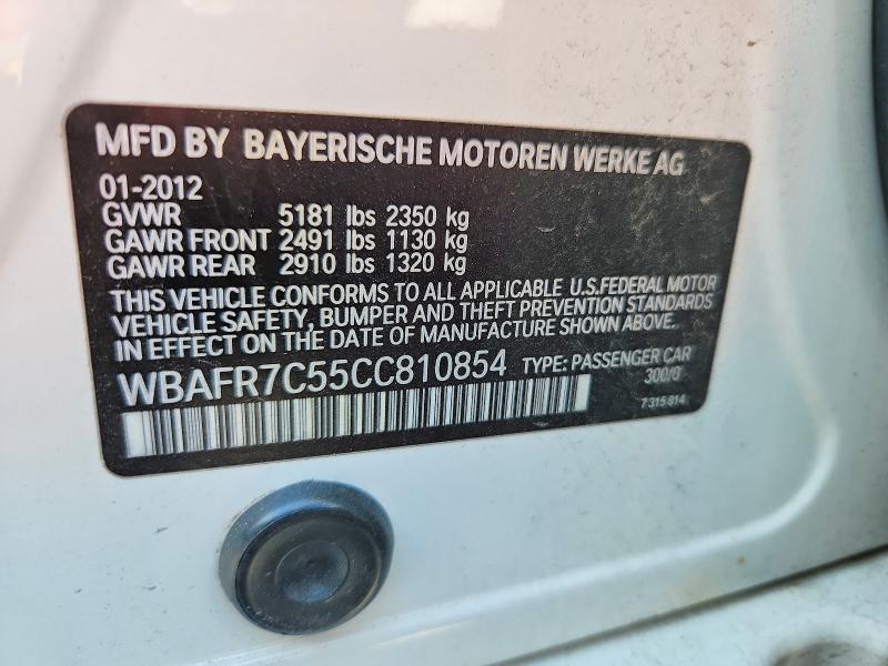 Aukcja sprzedaży 2012 Bmw 535, vin: WBAFR7C55CC810854, numer aukcji: 64300526