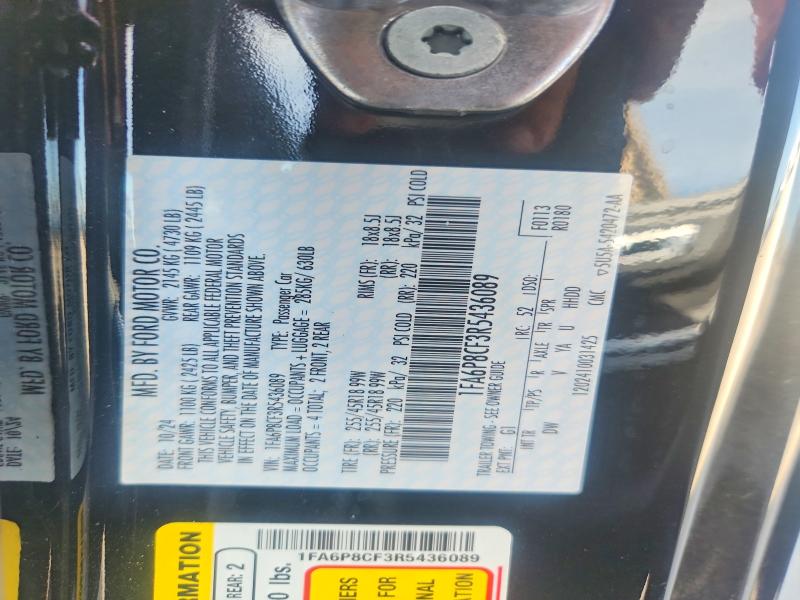 Продажа на аукционе авто 2024 Ford Mustang, vin: 1FA6P8CF3R5436089, номер лота: 65660586