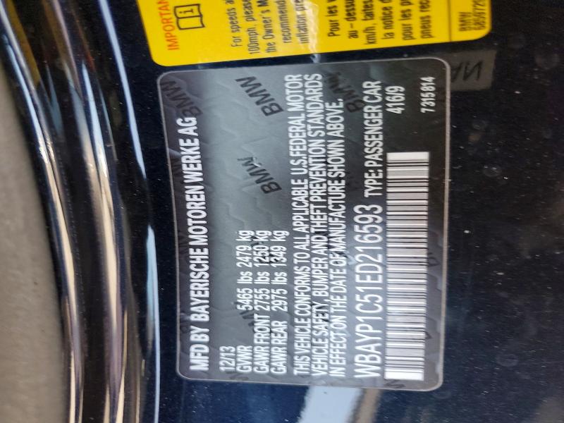 64973886 :رقم المزاد ، WBAYP1C51ED216593 vin ، 2014 Bmw 650 مزاد بيع