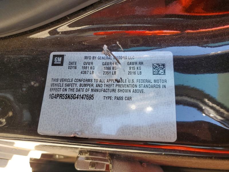 Продаж на аукціоні авто 2016 Buick Verano, vin: 1G4PR5SK6G4147695, номер лоту: 66462936