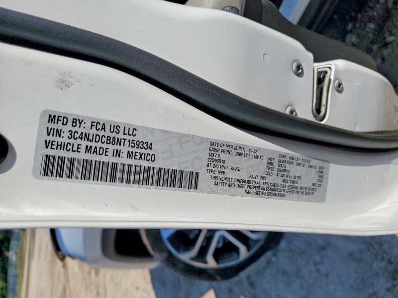 Aukcja sprzedaży 2022 Jeep Compass, vin: 3C4NJDCB8NT159334, numer aukcji: 65717306