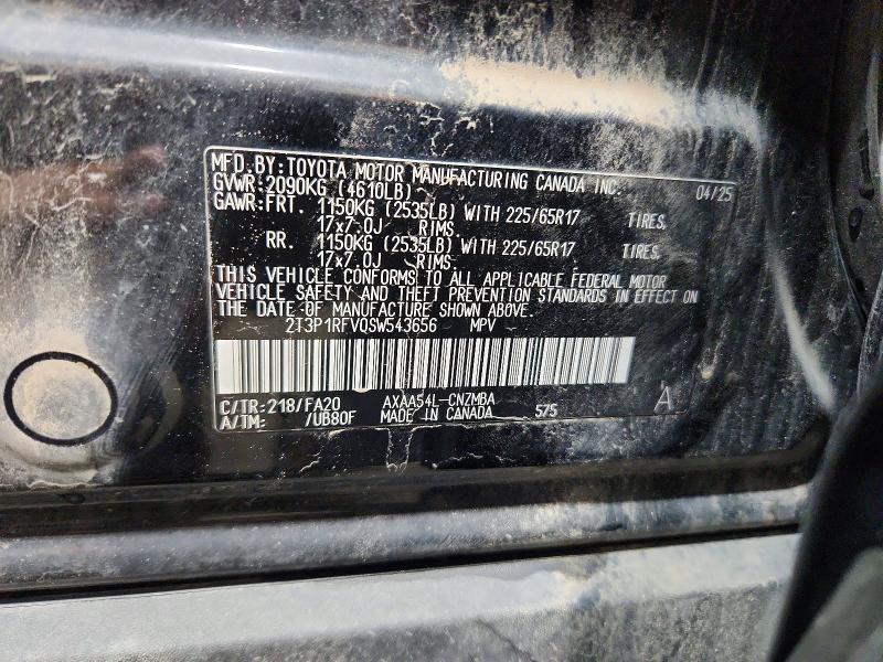Aukcja sprzedaży 2025 Toyota Rav4, vin: 2T3P1RFV0SW543656, numer aukcji: 63838576