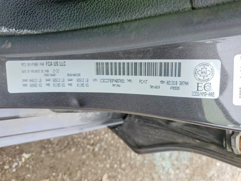 Продажа на аукционе авто 2015 Chrysler 200, vin: 1C3CCCFB3FN667031, номер лота: 64715416