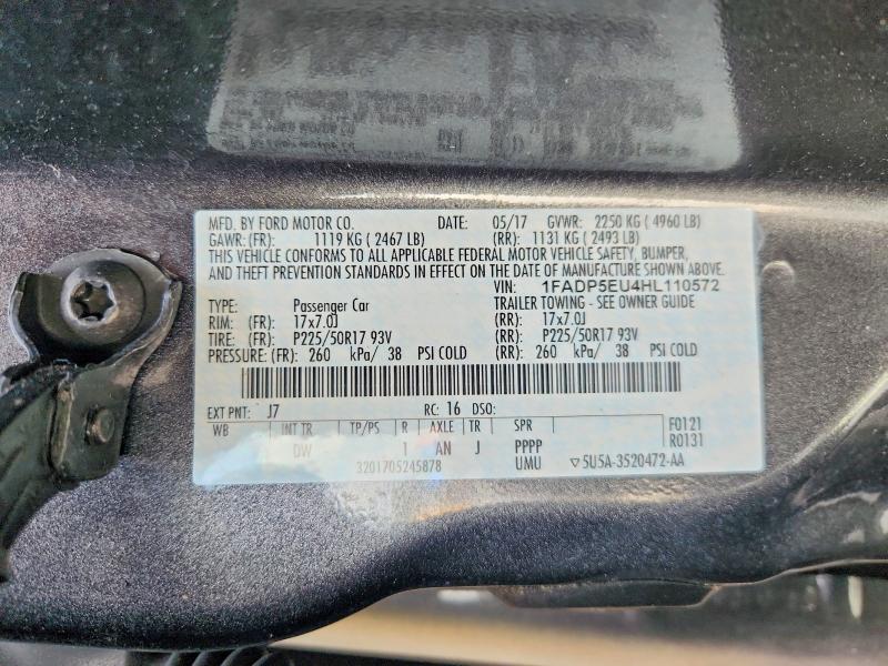 Продажа на аукционе авто 2017 Ford C-max, vin: 1FADP5EU4HL110572, номер лота: 65176066