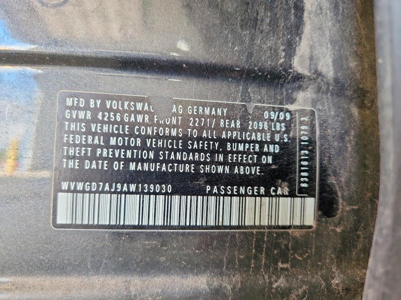 Aukcja sprzedaży 2010 Volkswagen Gti, vin: WVWGD7AJ9AW139030, numer aukcji: 62134306