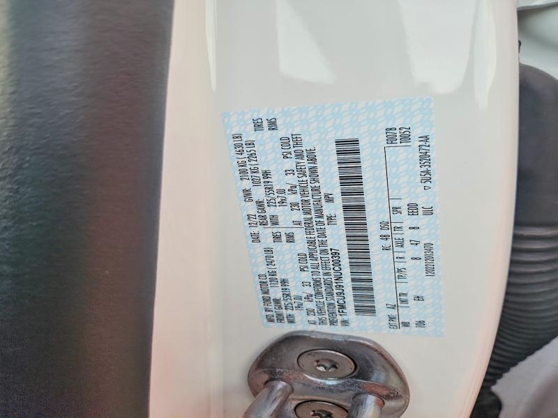 2022 Ford Escape მანქანა იყიდება აუქციონზე, vin: 1FMCU9J91NUC00397, აუქციონის ნომერი: 65362146