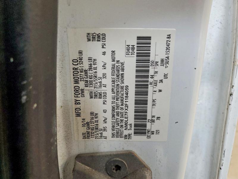 64803816 :رقم المزاد ، NM0LE7FX2F1184059 vin ، 2015 Ford Transit Connect مزاد بيع