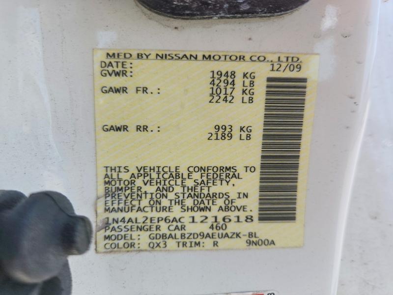 Aukcja sprzedaży 2010 Nissan Altima, vin: 1N4AL2EP6AC121618, numer aukcji: 66814206