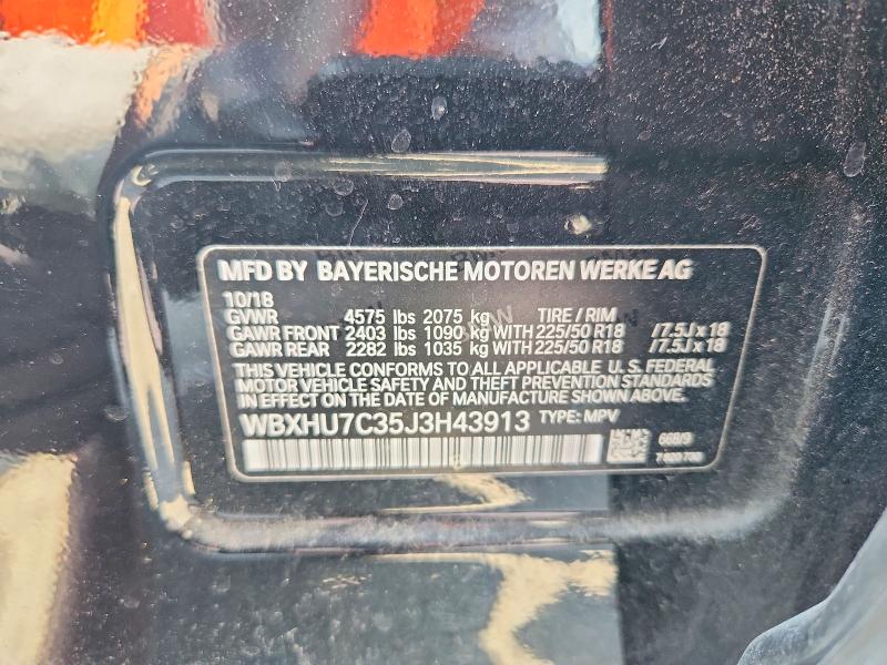 Auction sale of the 2018 Bmw X1, vin: WBXHU7C35J3H43913, lot number: 64636906