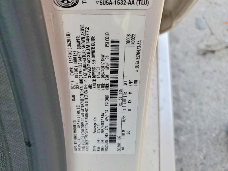 Aukcja sprzedaży 2018 Ford Fiesta, vin: 3FADP4GX8JM146772, numer aukcji: 64994396