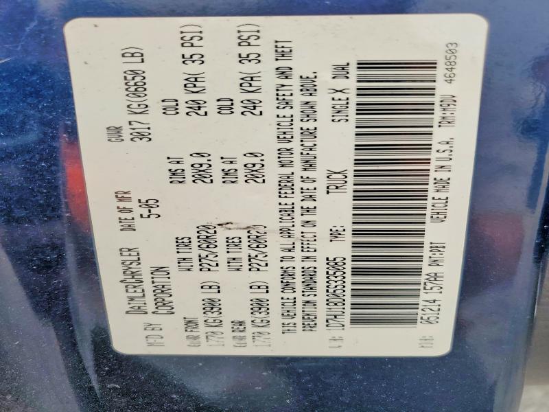 Aukcja sprzedaży 2005 Dodge Ram 1500, vin: 1D7HU18D05S335085, numer aukcji: 66265936